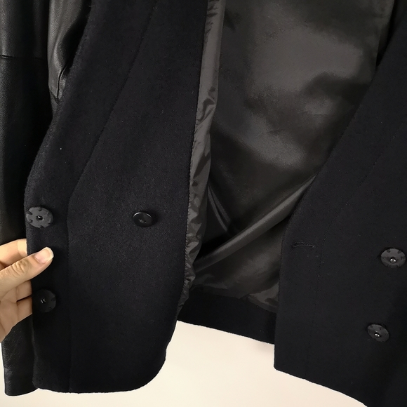 Danier leather wool and leather coat - Picture 14 of 16